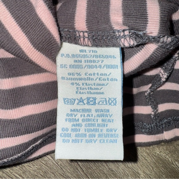 Boden Long Sleeve Striped Crewneck Tee Pink and Brown - Picture 5 of 6